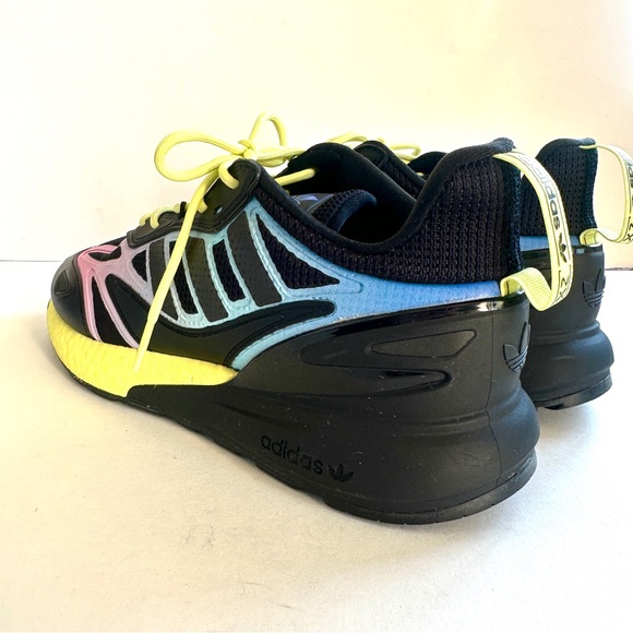 ADIDAS ZX 2K BOOST 2.0 BLACK MULTI GRADIENT SNEAKERS RUNNING ATHLETIC SHOE Sz9 - Picture 5 of 14